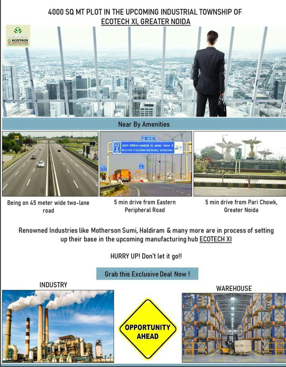 Industrial Plot For Lease In Ecotech XI – Greater Noida